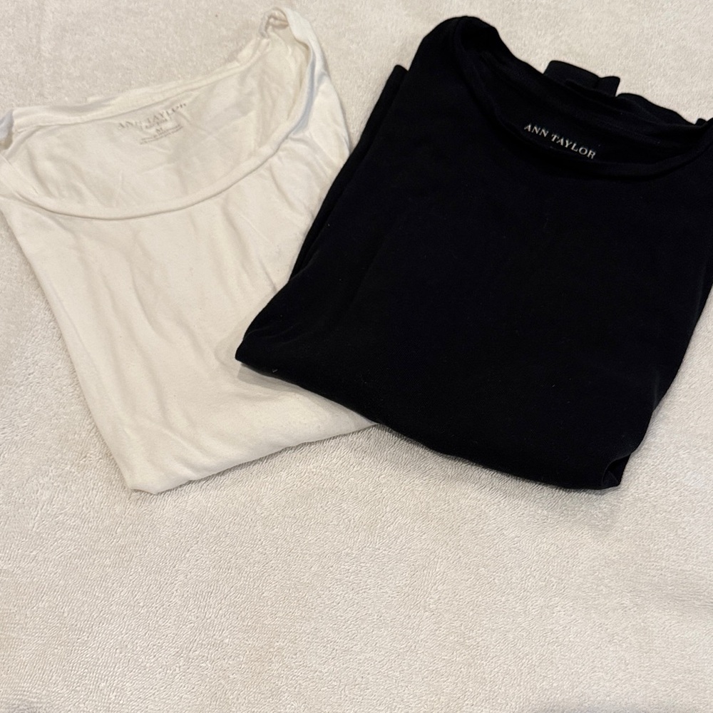 Ann Taylor Classic Black and White Tops